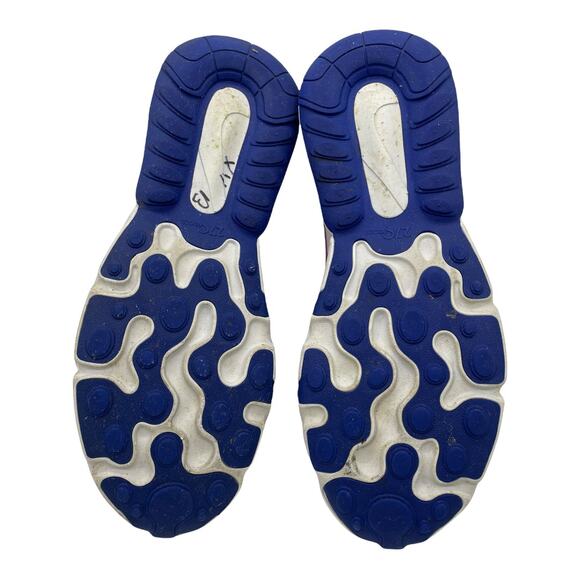 Nike Women's Air Max 270 React - White Fuchsia Blue - 9 - Picture 8 of 12